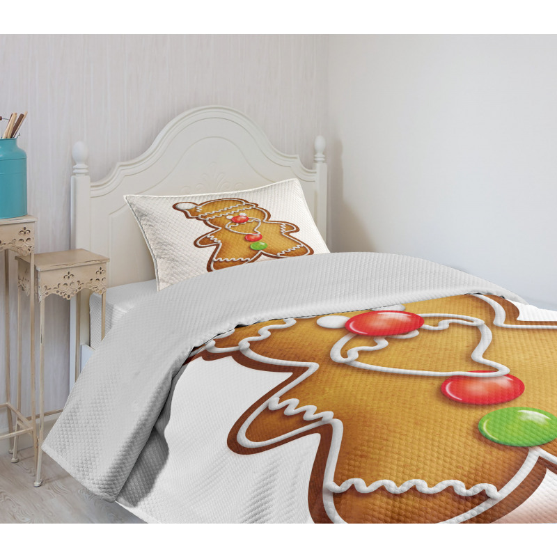 Cartoon Santa Bedspread Set