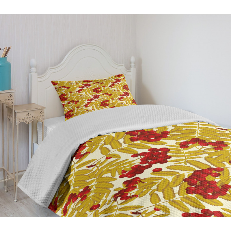 Juicy Ripe Fruits Leafage Bedspread Set