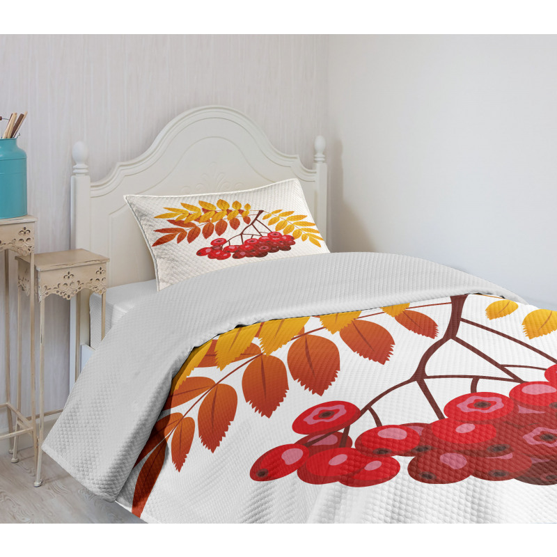 Rural Berries in Fall Bedspread Set