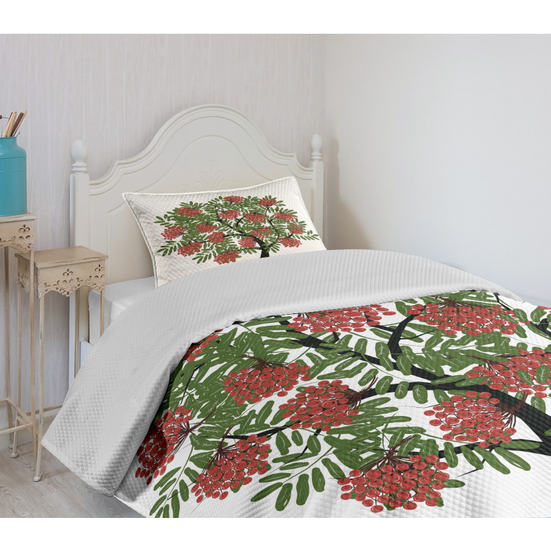 Tree Full of Fruits Art Bedspread Set