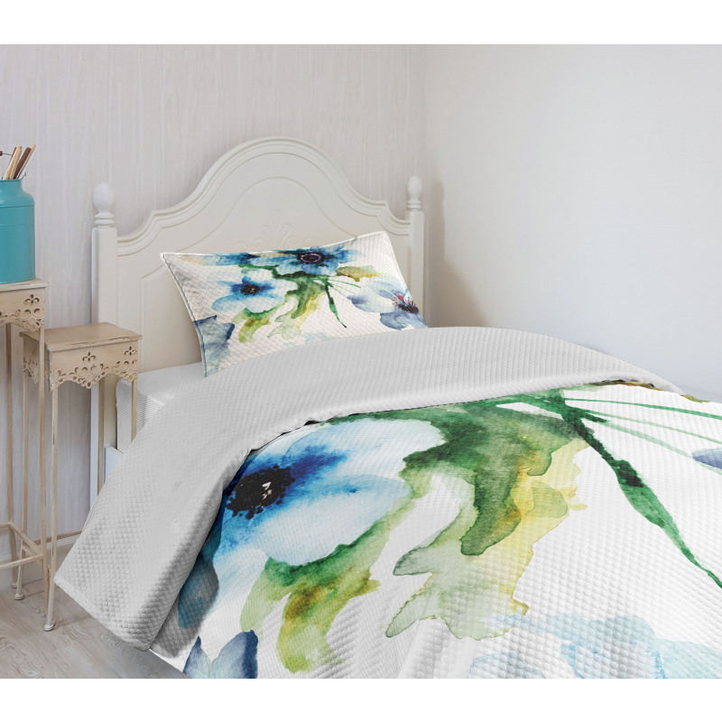 Summer Flowers Growth Bedspread Set