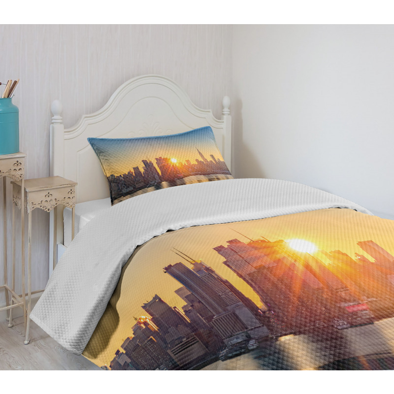 Tranquil Sunrise Midtown Bedspread Set