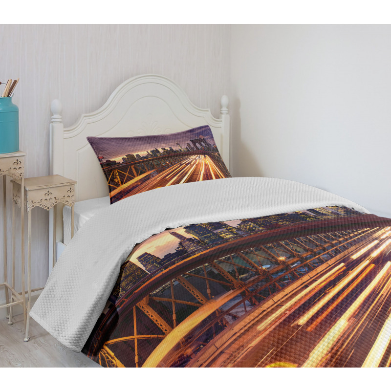 Brooklyn Bridge Traffic Bedspread Set