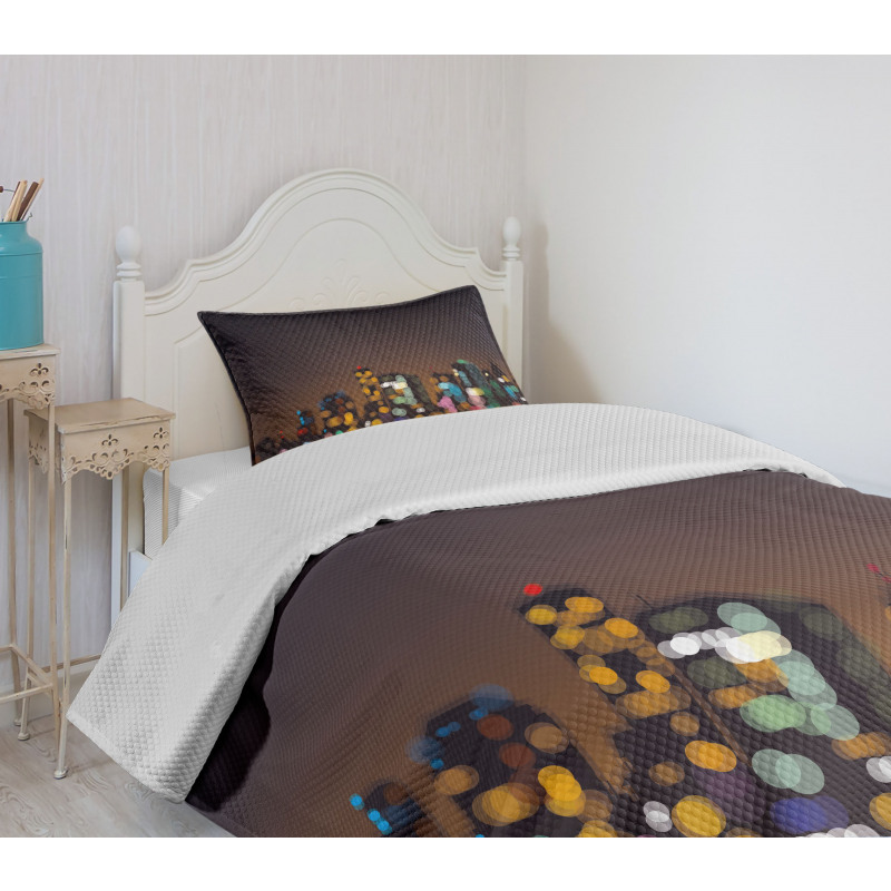 Abstract Cityscape Bokeh Bedspread Set