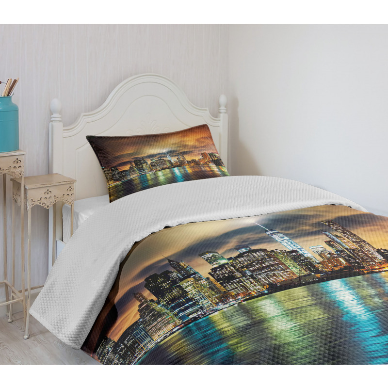 Fantasy Sky NYC Sunset Bedspread Set