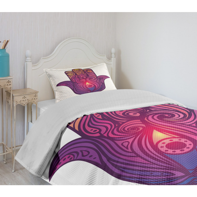 Vivid Floral Aura Energy Bedspread Set