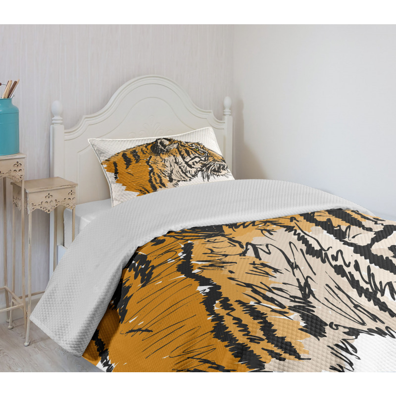 Sketch Bengal Carnivore Bedspread Set