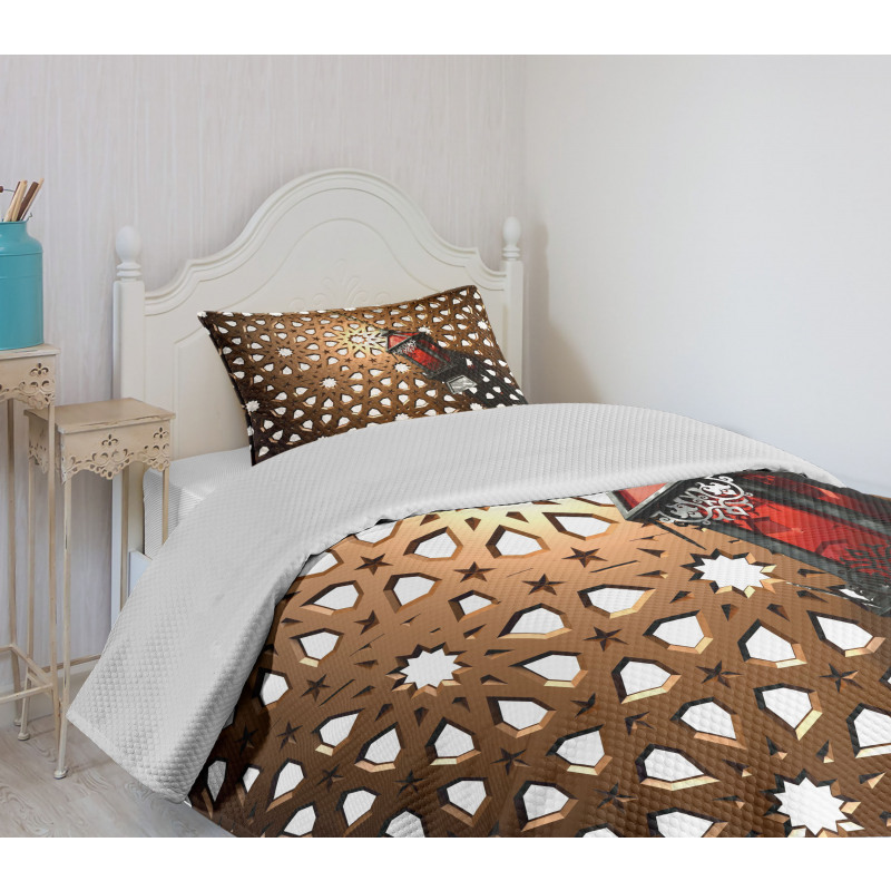 Egyptian 3D Fanoos Bedspread Set