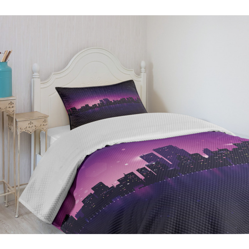 City Skyline Urban Life Bedspread Set