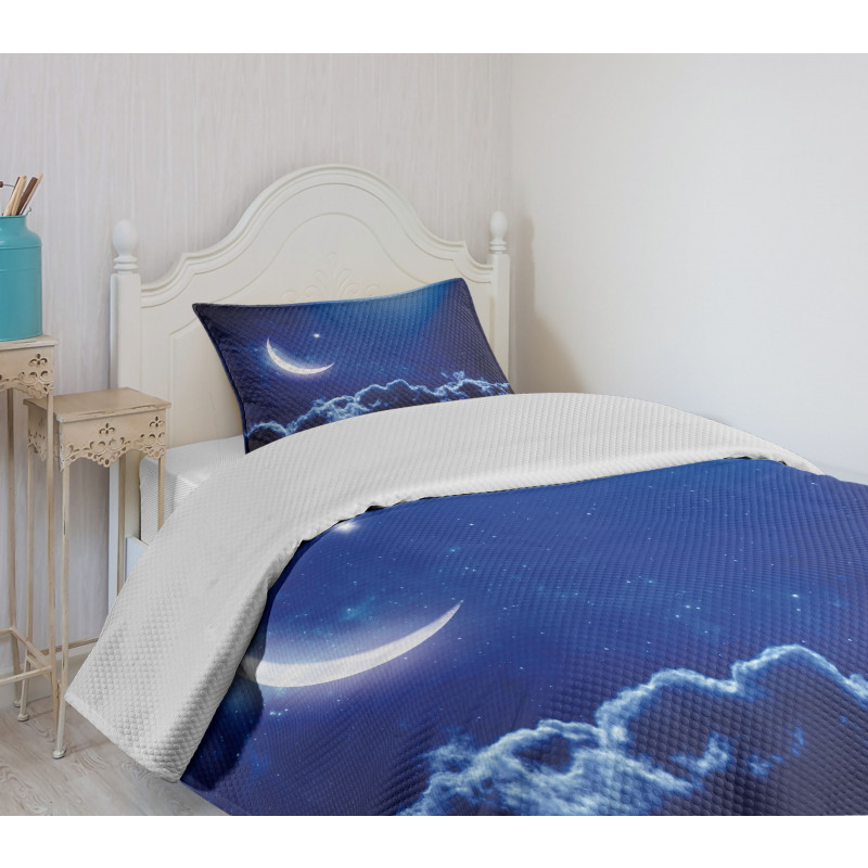 Crescent Moon and Stars Bedspread Set