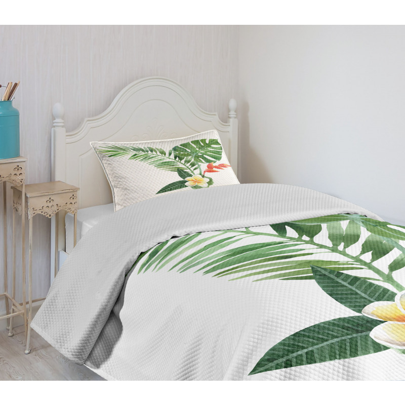 Blooming Tropical Fern Bedspread Set