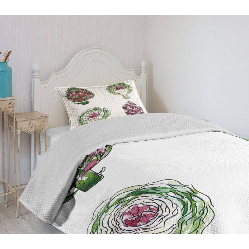 Vegetables Diet Food Bedspread Set