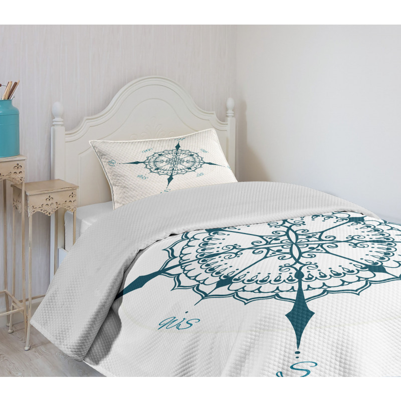 Floral Design Drawing Bedspread Set