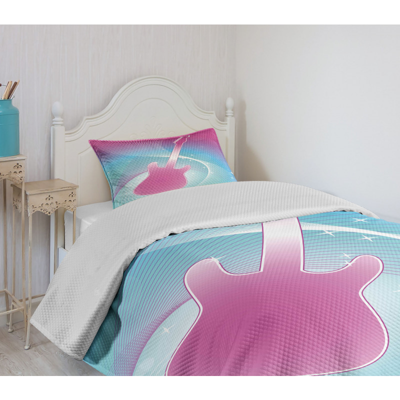 Guitar Music Vibrant Bedspread Set