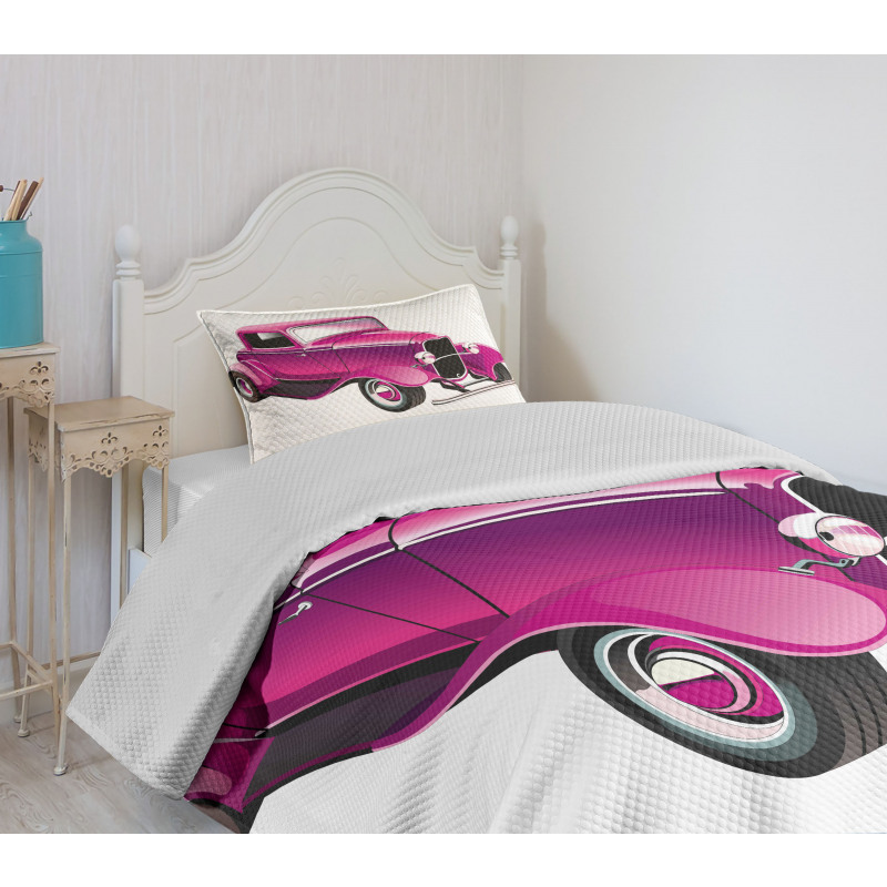 Vintage Muscle Car Bedspread Set