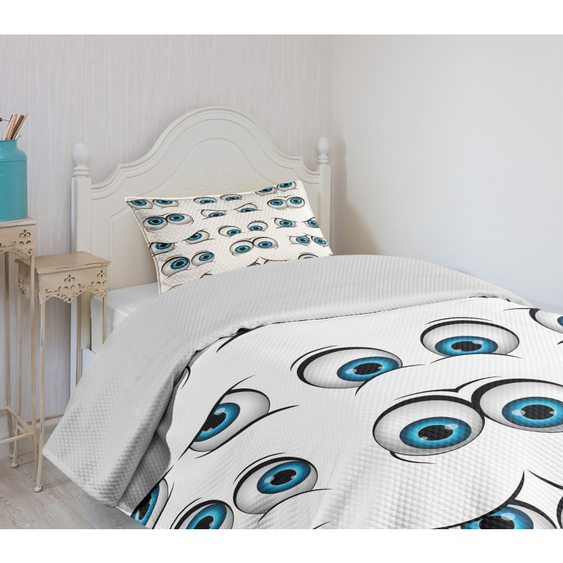 Cartoon Emoticons Funny Bedspread Set