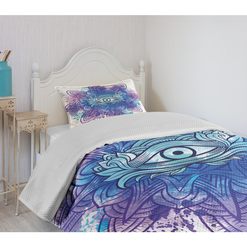 Third Eye Mandala Chakra Bedspread Set