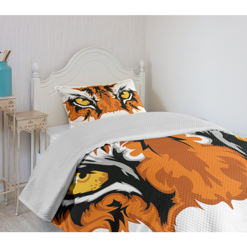 Tiger Bengal Cat African Bedspread Set