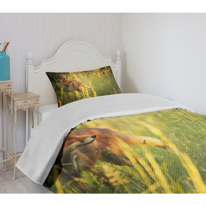 Vixen Mammal Summer Forest Bedspread Set