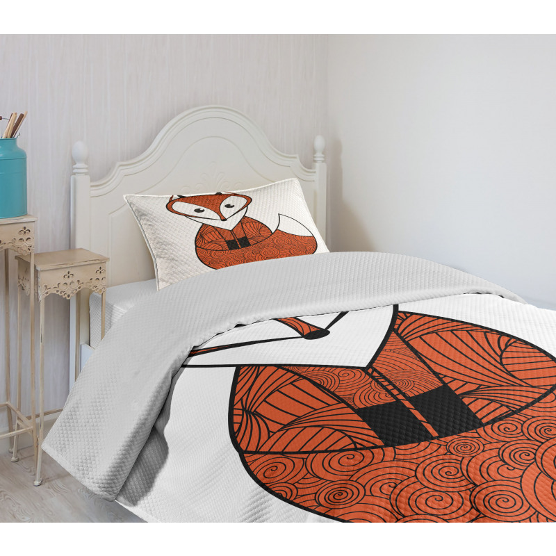 Cartoon Spiral Patterns Bedspread Set