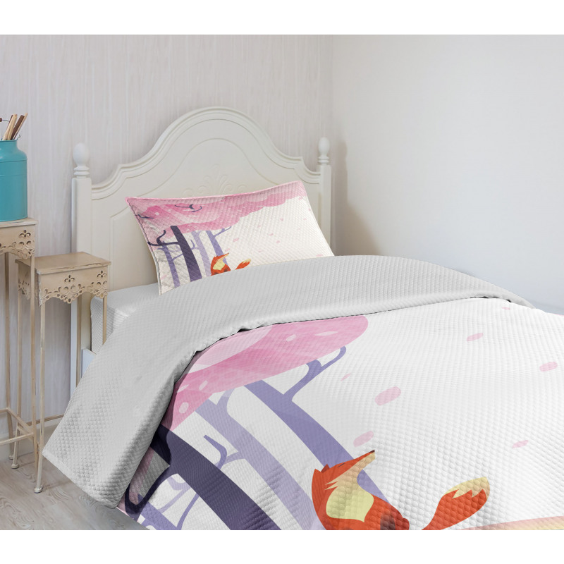 Spring Pink Sakura Idyllic Bedspread Set