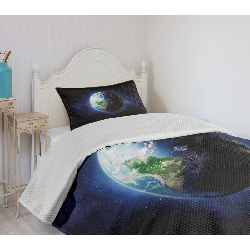 Calm Starry Outer Space Bedspread Set