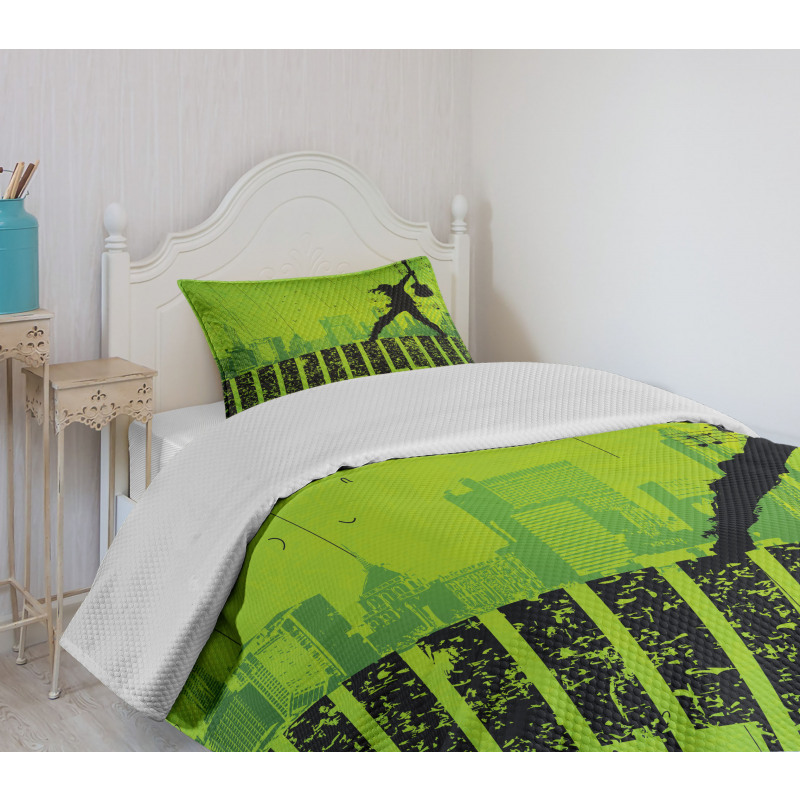 Music in the City Bedspread Set