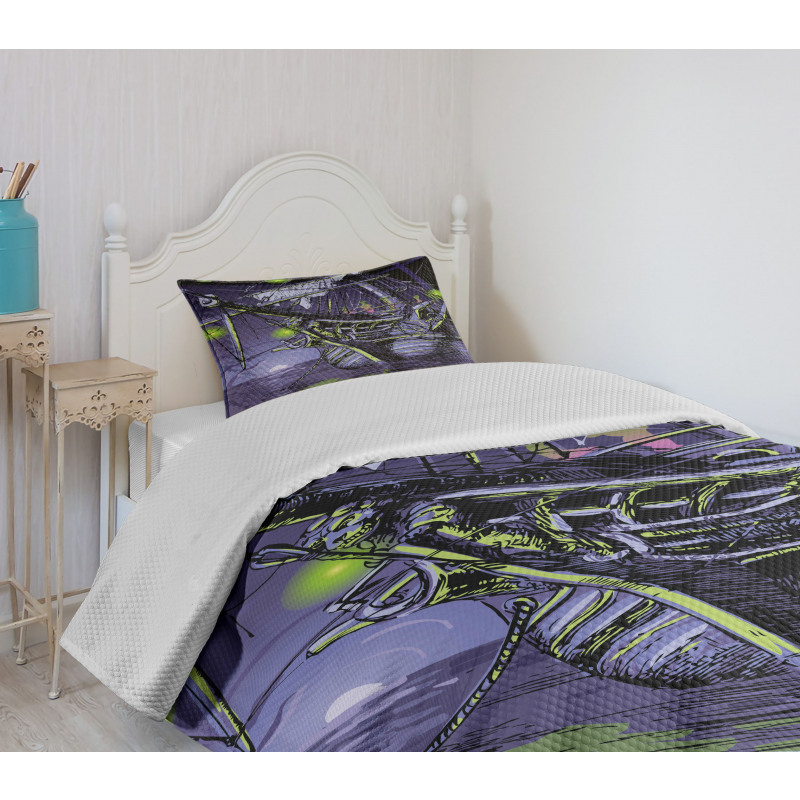 Ghost Vessel Island Bedspread Set