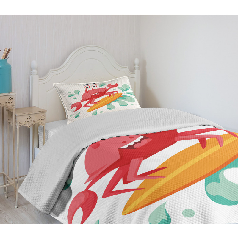 Caricature Crab Bedspread Set