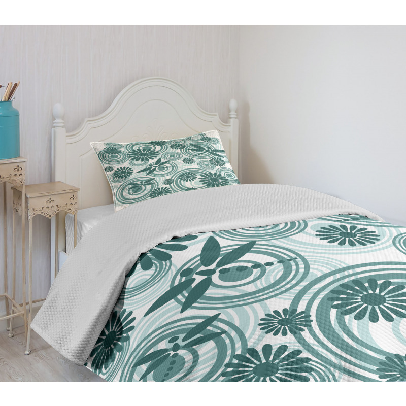 Abstract Daisy Flower Bedspread Set