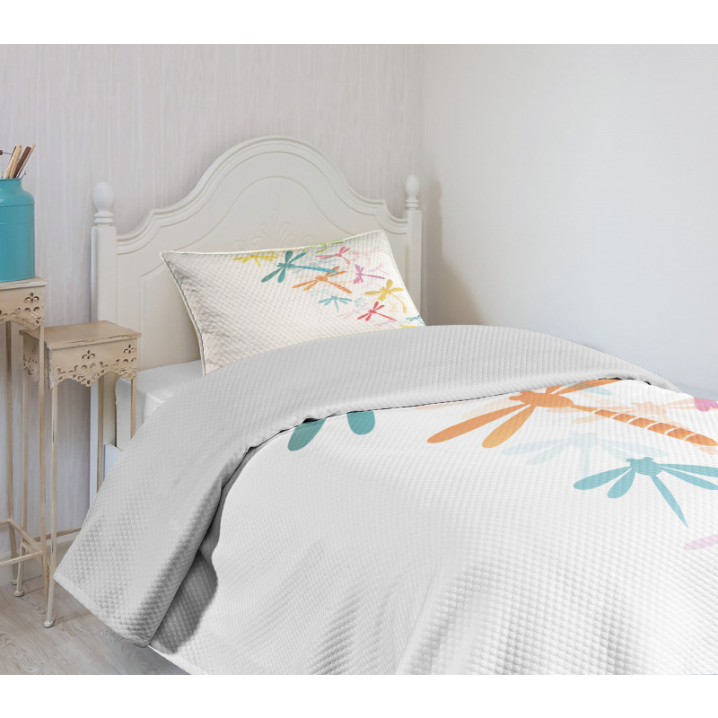 Winged Insects Bugs Bedspread Set