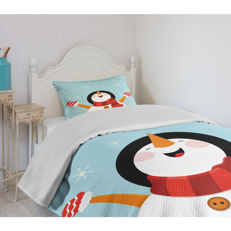 Santa Snowflakes Joy Bedspread Set