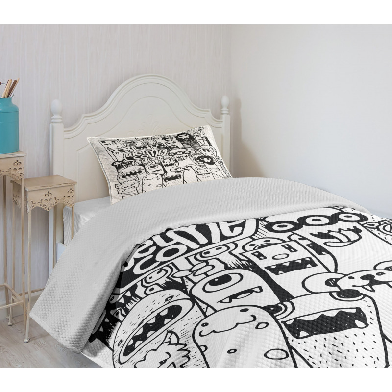 Welcoming Monster Bedspread Set