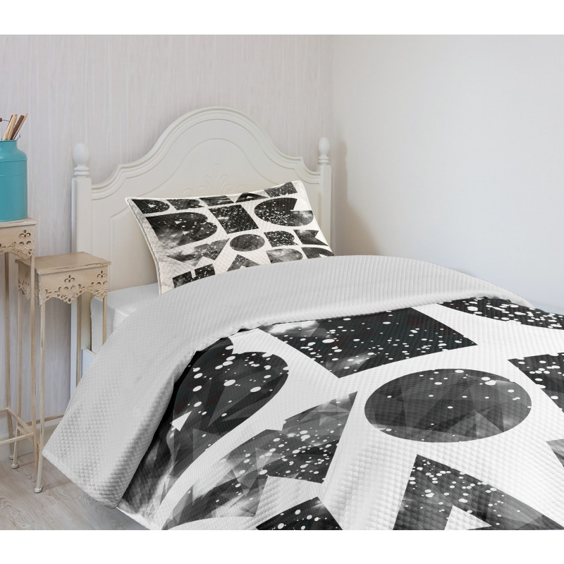 Words with Galaxy Stars Bedspread Set