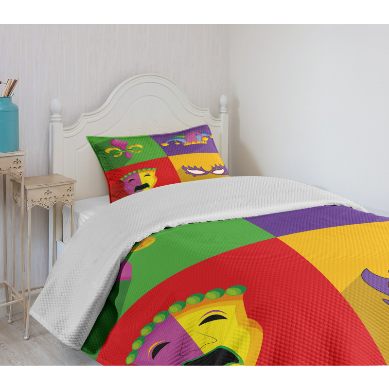 Colorful Frame Bedspread Set