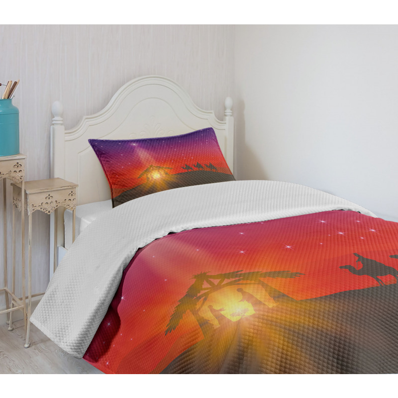 Star with Camels Desert Bedspread Set