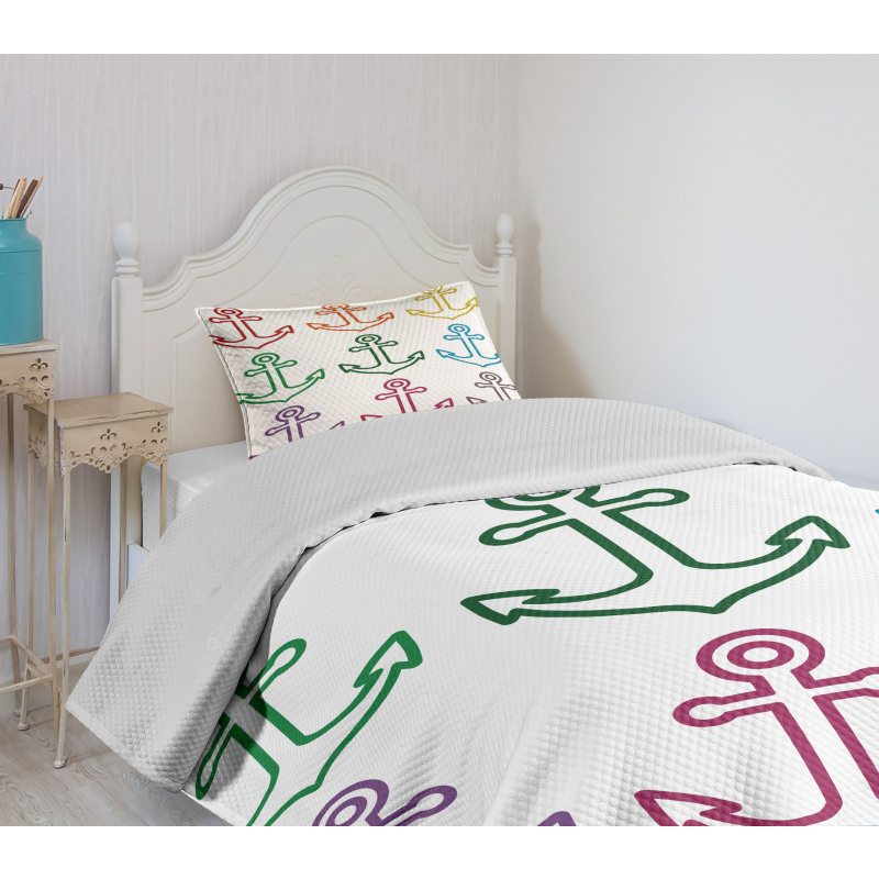 Anchors Sailing Crusie Bedspread Set