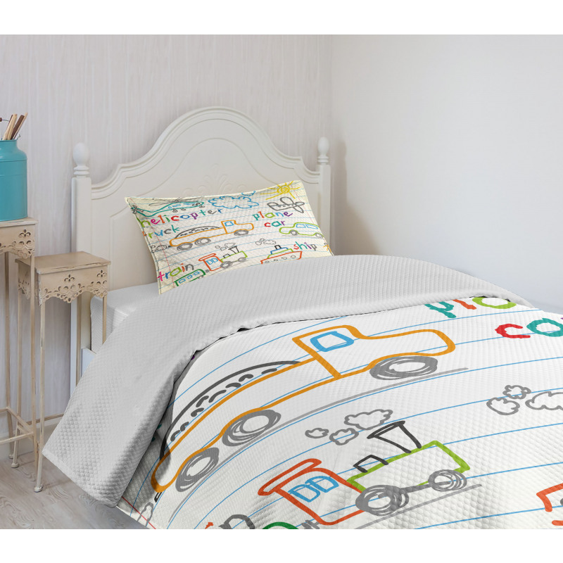 Children Drawing Bedspread Set