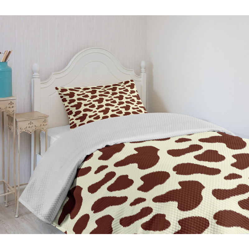 Cattle Skin with Spot Bedspread Set