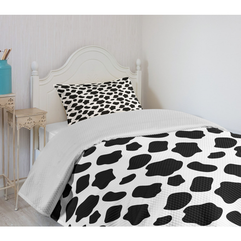 Cow Skin with Spots Bedspread Set