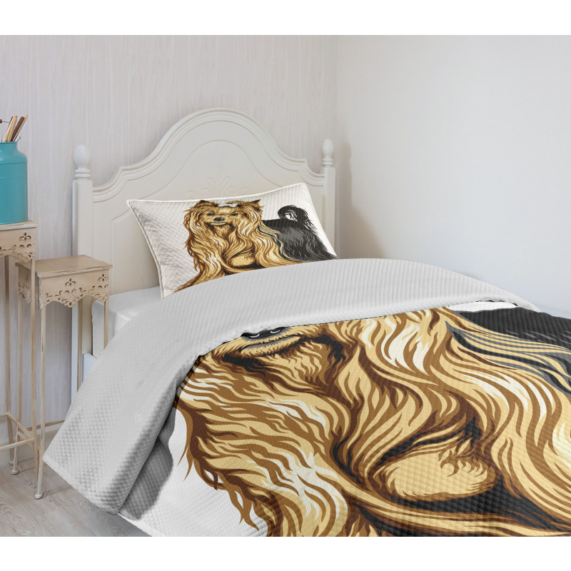 Long Haired Domestic Pet Bedspread Set