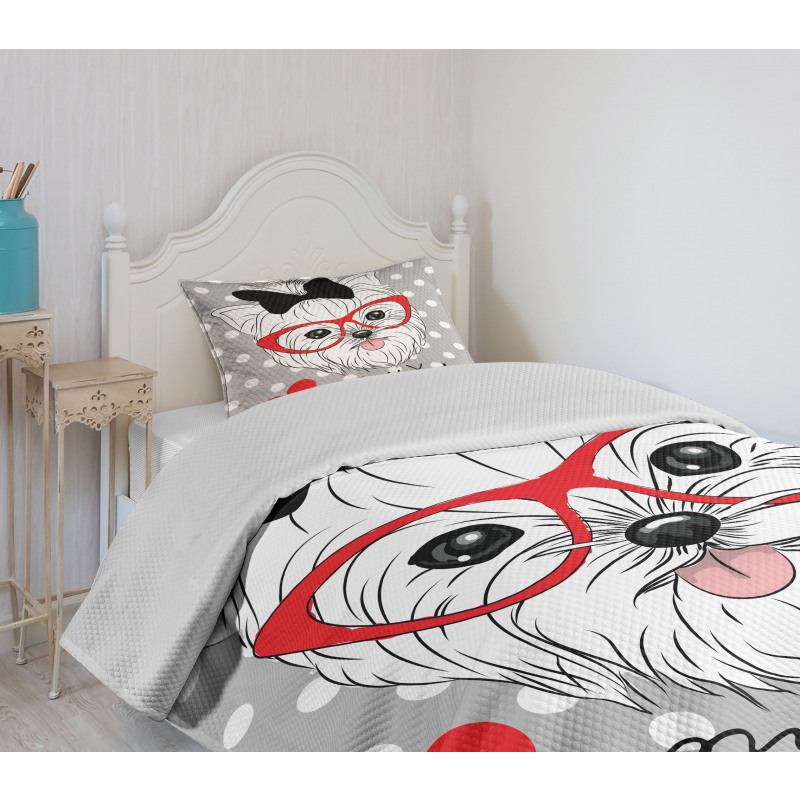 Nerd Glasses Love Heart Bedspread Set