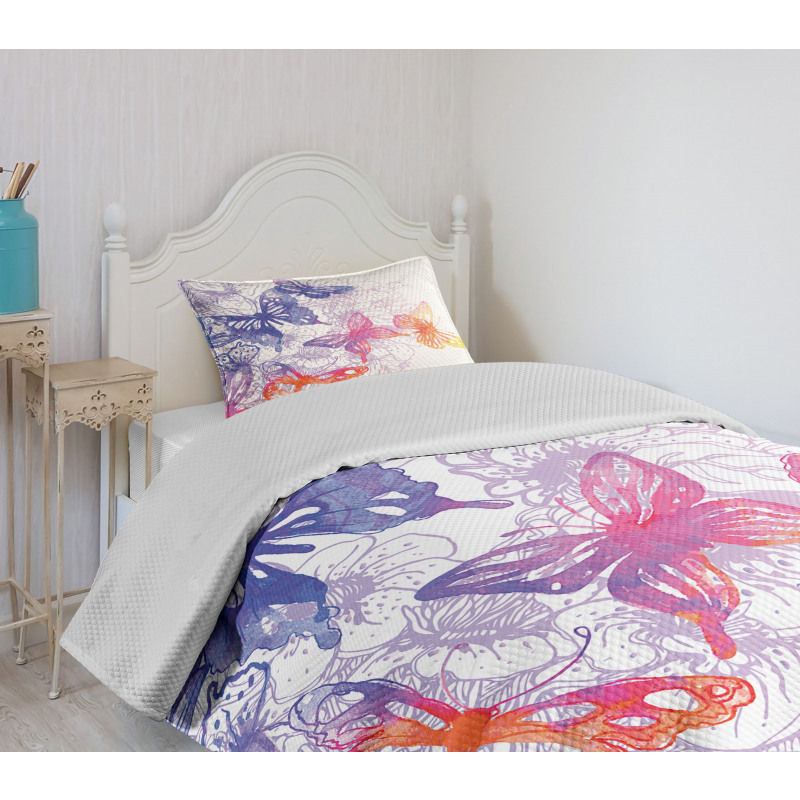 Fantasy Butterflies Bedspread Set