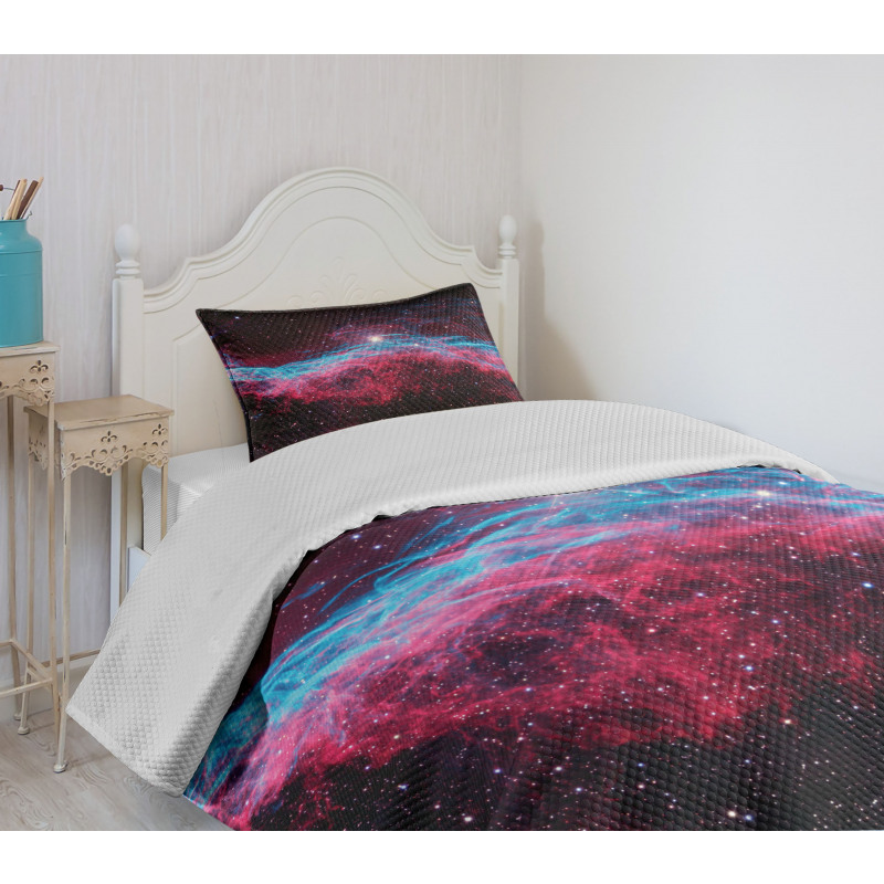 Outer Space Stars Galaxy Bedspread Set