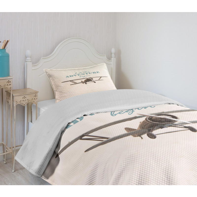 Tropical Summer Plane Bedspread Set