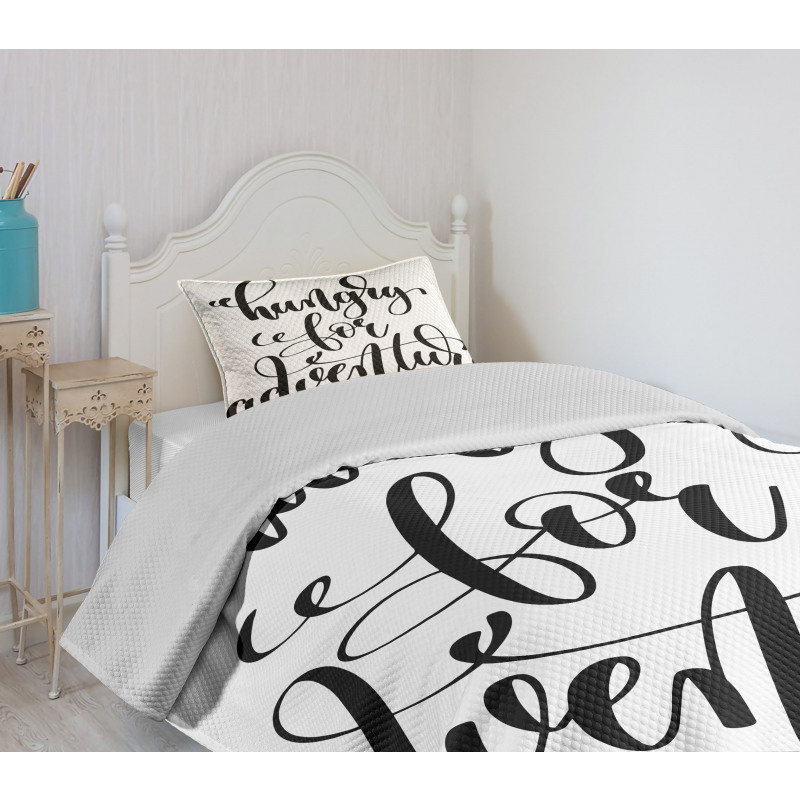 Journey Words Art Bedspread Set