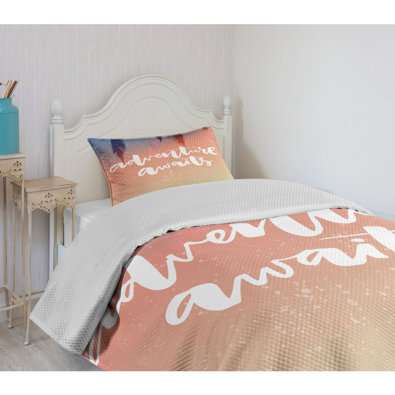 Motivation Theme Bedspread Set