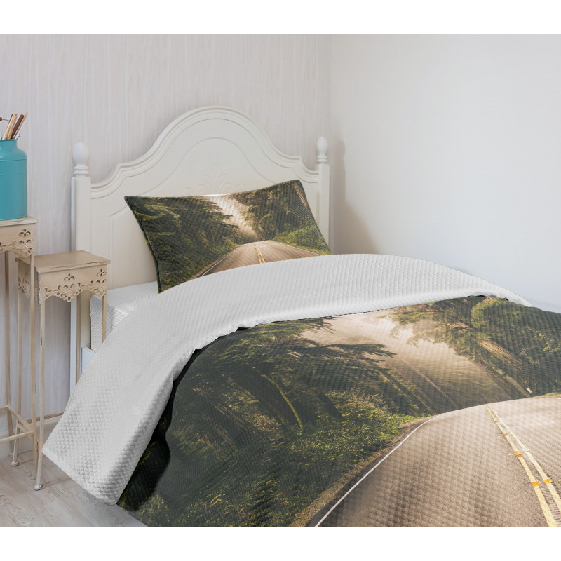 California USA Roads Bedspread Set