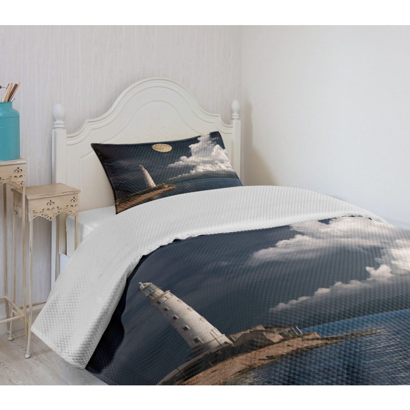 Old Lighthouse by Sea Bedspread Set