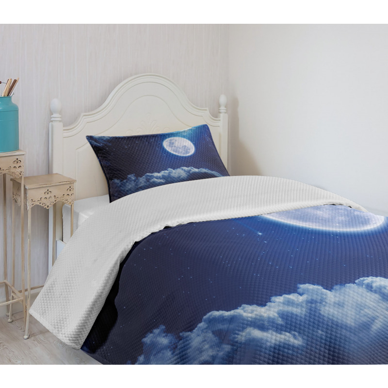 Full Moon Falling Stars Bedspread Set